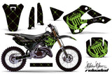 Graphics Kit Decal Wrap + # Plates For Kawasaki KX125 KX250 1999-2002 RELOADED GREEN BLACK