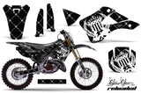 Graphics Kit Decal Wrap + # Plates For Kawasaki KX125 KX250 1999-2002 RELOADED WHITE BLACK