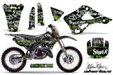 Graphics Kit Decal Wrap + # Plates For Kawasaki KX125 KX250 1999-2002 SSSH GREEN BLACK