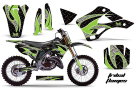 Graphics Kit Decal Wrap + # Plates For Kawasaki KX125 KX250 1999-2002 TRIBAL GREEN BLACK-atv motorcycle utv parts accessories gear helmets jackets gloves pantsAll Terrain Depot
