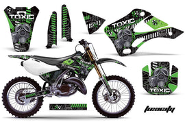 Dirt Bike Graphics Kit Decal Wrap For Kawasaki KX125 KX250 1999-2002 TOXIC GREEN BLACK-atv motorcycle utv parts accessories gear helmets jackets gloves pantsAll Terrain Depot