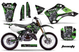 Dirt Bike Graphics Kit Decal Wrap For Kawasaki KX125 KX250 1999-2002 TOXIC GREEN BLACK