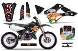 Dirt Bike Graphics Kit Decal Wrap For Kawasaki KX125 KX250 1999-2002 VEGAS BLACK