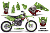 Graphics Kit Decal Sticker Wrap + # Plates For Kawasaki KX250F 2004-2005 BONES GREEN