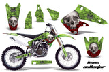 Dirt Bike Graphics Kit Decal Sticker Wrap For Kawasaki KX250F 2004-2005 BONES GREEN