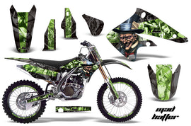 Graphics Kit Decal Sticker Wrap + # Plates For Kawasaki KX250F 2004-2005 HATTER GREEN BLACK-atv motorcycle utv parts accessories gear helmets jackets gloves pantsAll Terrain Depot