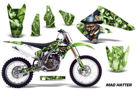 Dirt Bike Graphics Kit Decal Sticker Wrap For Kawasaki KX250F 2004-2005 HATTER GREEN-atv motorcycle utv parts accessories gear helmets jackets gloves pantsAll Terrain Depot