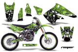 Graphics Kit Decal Sticker Wrap + # Plates For Kawasaki KX250F 2004-2005 REAPER GREEN