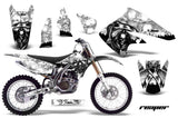 Graphics Kit Decal Sticker Wrap + # Plates For Kawasaki KX250F 2004-2005 REAPER WHITE