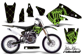 Dirt Bike Graphics Kit Decal Sticker Wrap For Kawasaki KX250F 2004-2005 RELOADED GREEN BLACK-atv motorcycle utv parts accessories gear helmets jackets gloves pantsAll Terrain Depot