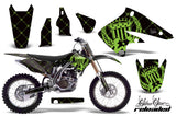 Graphics Kit Decal Sticker Wrap + # Plates For Kawasaki KX250F 2004-2005 RELOADED GREEN BLACK