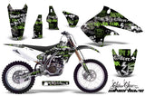 Dirt Bike Graphics Kit Decal Sticker Wrap For Kawasaki KX250F 2004-2005 SSSH GREEN BLACK