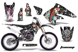 Dirt Bike Graphics Kit Decal Sticker Wrap For Kawasaki KX250F 2004-2005 TSUNAMI BLACK-atv motorcycle utv parts accessories gear helmets jackets gloves pantsAll Terrain Depot