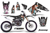 Dirt Bike Graphics Kit Decal Sticker Wrap For Kawasaki KX250F 2004-2005 TSUNAMI BLACK
