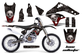 Dirt Bike Graphics Kit MX Decal Wrap For Kawasaki KX250F 2006-2008 BONES BLACK-atv motorcycle utv parts accessories gear helmets jackets gloves pantsAll Terrain Depot