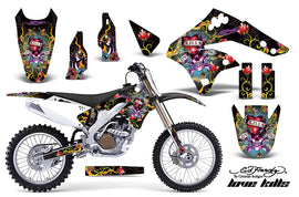 Dirt Bike Graphics Kit MX Decal Wrap For Kawasaki KX250F 2006-2008 EDHLK BLACK-atv motorcycle utv parts accessories gear helmets jackets gloves pantsAll Terrain Depot