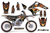 Graphics Kit Decal Sticker Wrap + # Plates For Kawasaki KX250F 2006-2008 FIRESTORM BLACK
