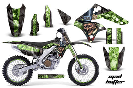 Graphics Kit Decal Sticker Wrap + # Plates For Kawasaki KX250F 2006-2008 HATTER GREEN BLACK-atv motorcycle utv parts accessories gear helmets jackets gloves pantsAll Terrain Depot