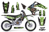 Graphics Kit Decal Sticker Wrap + # Plates For Kawasaki KX250F 2006-2008 HATTER GREEN BLACK