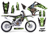 Dirt Bike Graphics Kit MX Decal Wrap For Kawasaki KX250F 2006-2008 HATTER GREEN BLACK