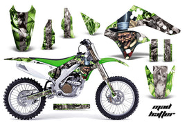 Dirt Bike Graphics Kit MX Decal Wrap For Kawasaki KX250F 2006-2008 HATTER SILVER GREEN-atv motorcycle utv parts accessories gear helmets jackets gloves pantsAll Terrain Depot