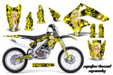 Dirt Bike Graphics Kit MX Decal Wrap For Kawasaki KX250F 2006-2008 MOTO MANDY YELLOW