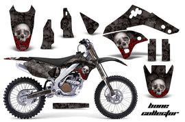Graphics Kit Decal Sticker Wrap + # Plates For Kawasaki KX250F 2006-2008 BONES BLACK-atv motorcycle utv parts accessories gear helmets jackets gloves pantsAll Terrain Depot