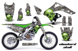 Graphics Kit Decal Sticker Wrap + # Plates For Kawasaki KX250F 2006-2008 CHECKERED GREEN