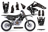 Graphics Kit Decal Sticker Wrap + # Plates For Kawasaki KX250F 2006-2008 REAPER BLACK