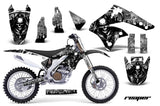 Dirt Bike Graphics Kit MX Decal Wrap For Kawasaki KX250F 2006-2008 REAPER SILVER