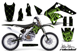 Dirt Bike Graphics Kit MX Decal Wrap For Kawasaki KX250F 2006-2008 RELOADED GREEN BLACK-atv motorcycle utv parts accessories gear helmets jackets gloves pantsAll Terrain Depot
