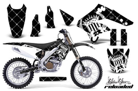 Dirt Bike Graphics Kit MX Decal Wrap For Kawasaki KX250F 2006-2008 RELOADED WHITE BLACK-atv motorcycle utv parts accessories gear helmets jackets gloves pantsAll Terrain Depot