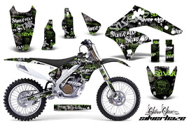 Dirt Bike Graphics Kit MX Decal Wrap For Kawasaki KX250F 2006-2008 SSSH GREEN BLACK-atv motorcycle utv parts accessories gear helmets jackets gloves pantsAll Terrain Depot
