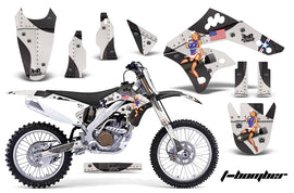 Dirt Bike Graphics Kit MX Decal Wrap For Kawasaki KX250F 2006-2008 TBOMBER BLACK-atv motorcycle utv parts accessories gear helmets jackets gloves pantsAll Terrain Depot