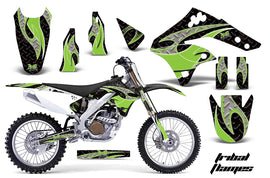Dirt Bike Graphics Kit MX Decal Wrap For Kawasaki KX250F 2006-2008 TRIBAL GREEN BLACK-atv motorcycle utv parts accessories gear helmets jackets gloves pantsAll Terrain Depot