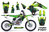 Dirt Bike Graphics Kit MX Decal Wrap For Kawasaki KX250F 2006-2008 ZOMBIE GREEN