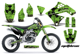 Dirt Bike Graphics Kit Decal Sticker Wrap For Kawasaki KX250F 2009-2012 MELTDOWN BLACK GREEN-atv motorcycle utv parts accessories gear helmets jackets gloves pantsAll Terrain Depot