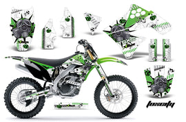 Dirt Bike Graphics Kit Decal Sticker Wrap For Kawasaki KX250F 2009-2012 TOXIC GREEN WHITE-atv motorcycle utv parts accessories gear helmets jackets gloves pantsAll Terrain Depot