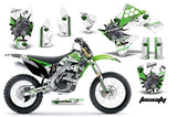 Dirt Bike Graphics Kit Decal Sticker Wrap For Kawasaki KX250F 2009-2012 TOXIC GREEN WHITE