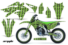Graphics Kit Decal Sticker Wrap + # Plates For Kawasaki KXF250 2013-2016 ARGYLE GREEN-atv motorcycle utv parts accessories gear helmets jackets gloves pantsAll Terrain Depot