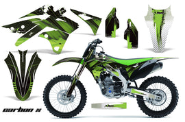 Dirt Bike Graphics Kit Decal Sticker Wrap For Kawasaki KXF250 2013-2016 CARBONX GREEN-atv motorcycle utv parts accessories gear helmets jackets gloves pantsAll Terrain Depot
