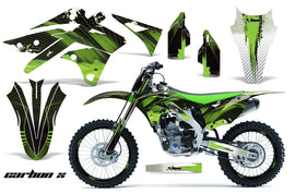 Graphics Kit Decal Sticker Wrap + # Plates For Kawasaki KXF250 2013-2016 CARBONX GREEN-atv motorcycle utv parts accessories gear helmets jackets gloves pantsAll Terrain Depot