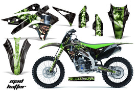 Dirt Bike Graphics Kit Decal Sticker Wrap For Kawasaki KXF250 2013-2016 HATTER GREEN BLACK-atv motorcycle utv parts accessories gear helmets jackets gloves pantsAll Terrain Depot
