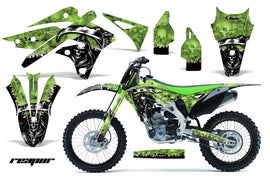 Dirt Bike Graphics Kit Decal Sticker Wrap For Kawasaki KXF250 2013-2016 REAPER GREEN-atv motorcycle utv parts accessories gear helmets jackets gloves pantsAll Terrain Depot