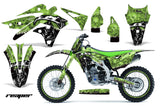 Graphics Kit Decal Sticker Wrap + # Plates For Kawasaki KXF250 2013-2016 REAPER GREEN