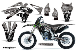 Dirt Bike Graphics Kit Decal Sticker Wrap For Kawasaki KXF250 2013-2016 REAPER SILVER-atv motorcycle utv parts accessories gear helmets jackets gloves pantsAll Terrain Depot