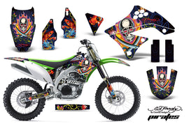 Dirt Bike Decal Graphics Kit Sticker Wrap For Kawasaki KXF450 2009-2011 EDHP BLUE-atv motorcycle utv parts accessories gear helmets jackets gloves pantsAll Terrain Depot