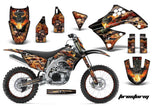 Graphics Kit Decal Sticker Wrap + # Plates For Kawasaki KXF450 2009-2011 FIRESTORM BLACK