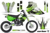 Dirt Bike Graphics Kit Decal Wrap For Kawasaki KX80 KX100 1995-1997 CARBONX GREEN