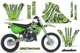 Dirt Bike Graphics Kit Decal Wrap For Kawasaki KX80 KX100 1995-1997 DEADEN GREEN